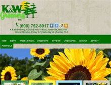 Tablet Screenshot of kwgreenery.com